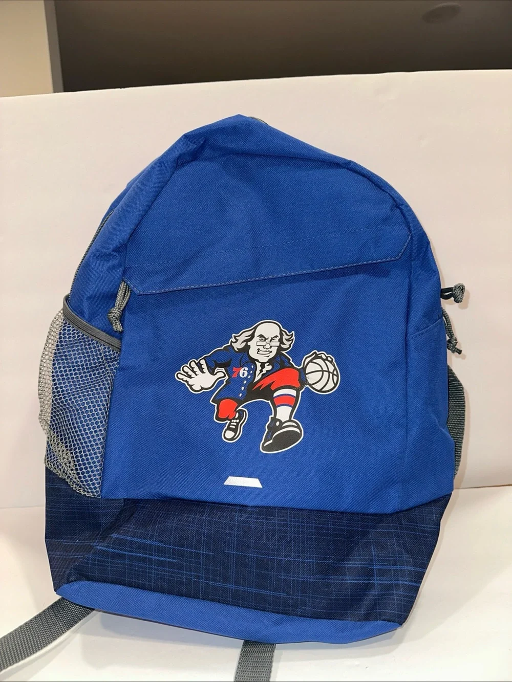Philadelphia 76ers Ben Franklin Gemline Backpack Blue School Travel Sports Bag
